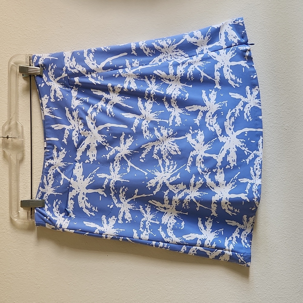 Lulu B skort, periwinkle and white print, small